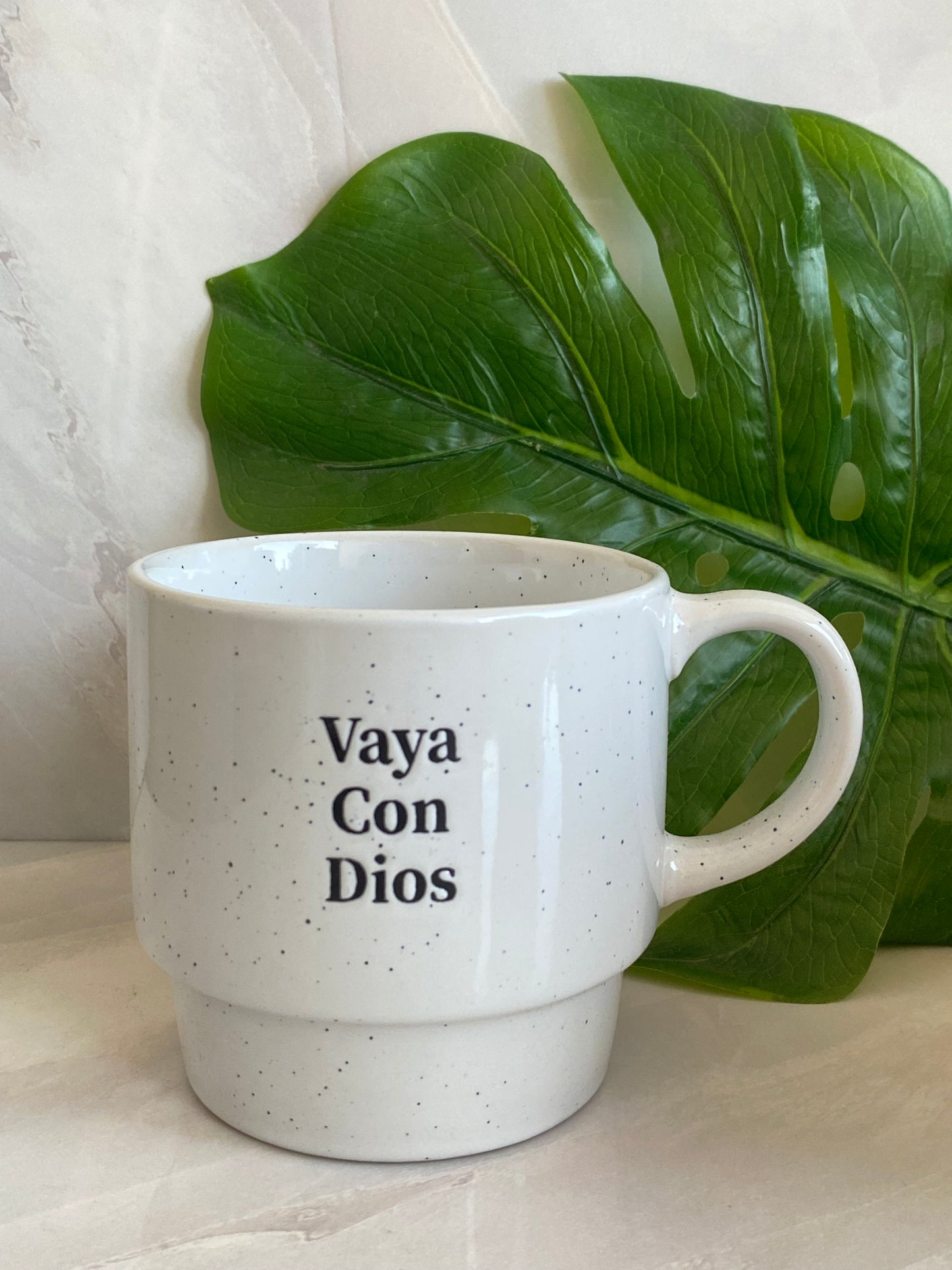 Taza de cerámica Blanca “Vaya con Dios”
