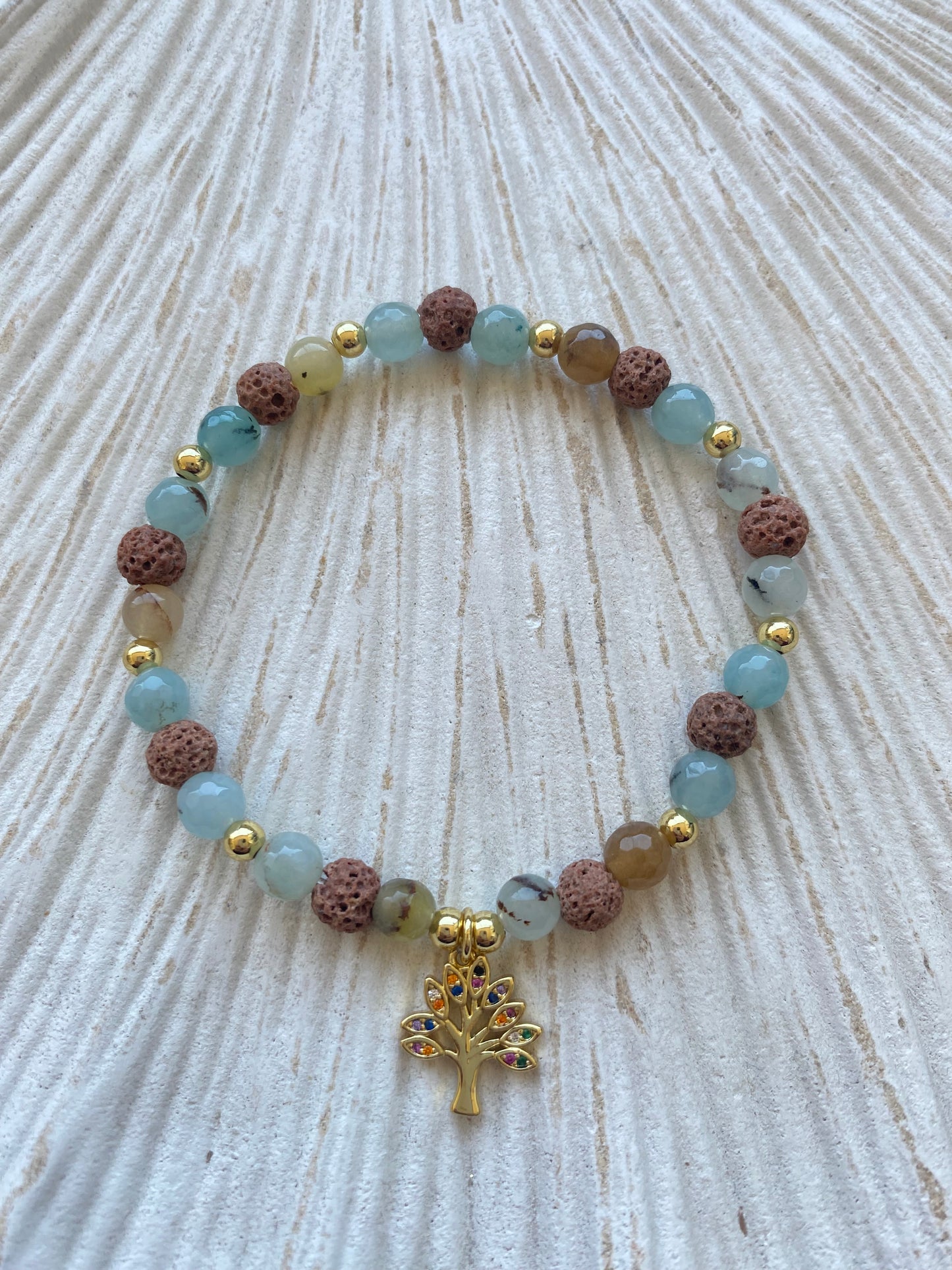 Pulsera Difusora aguamarina vida