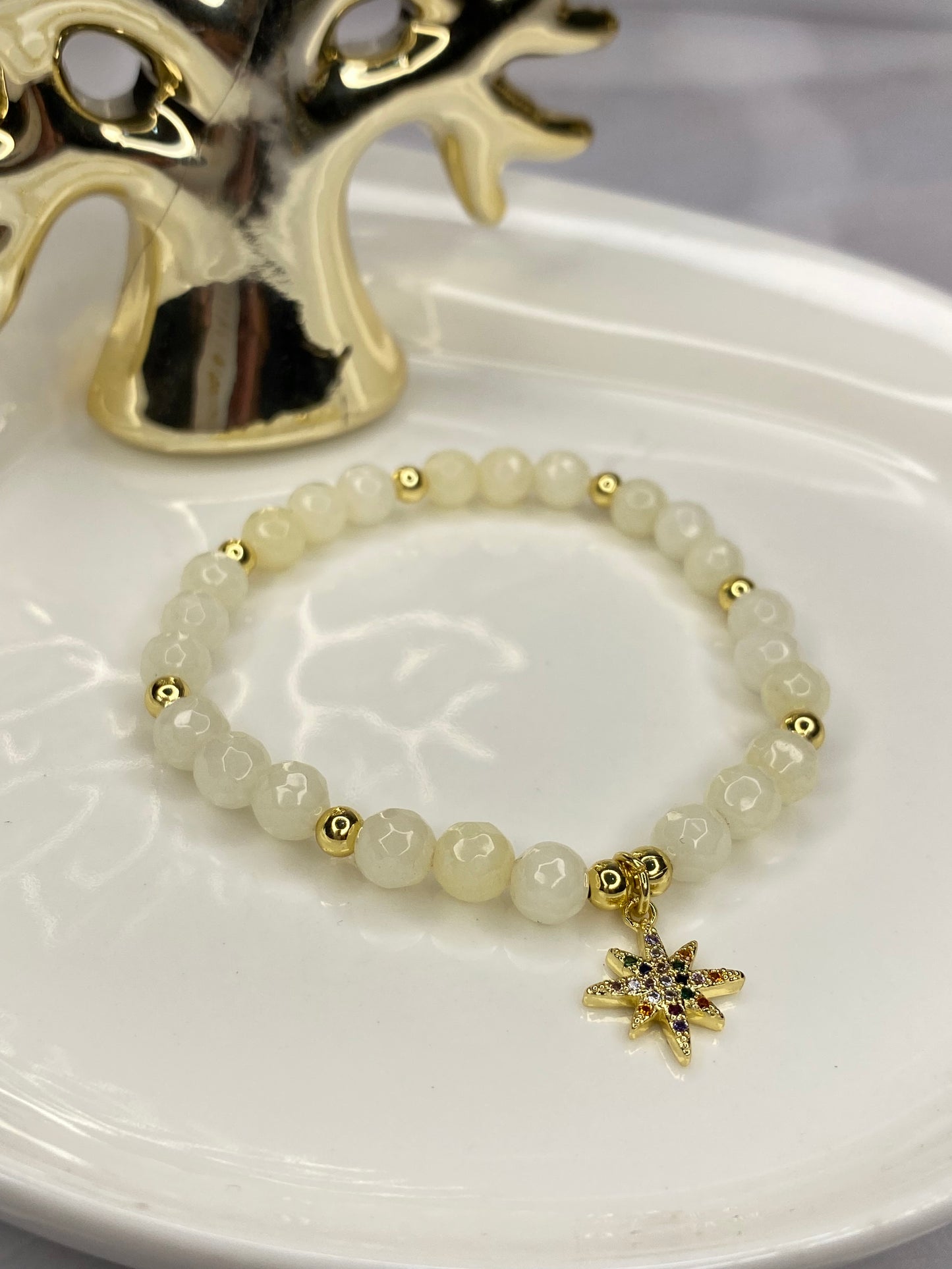 Pulsera destello de colores • piedras naturales