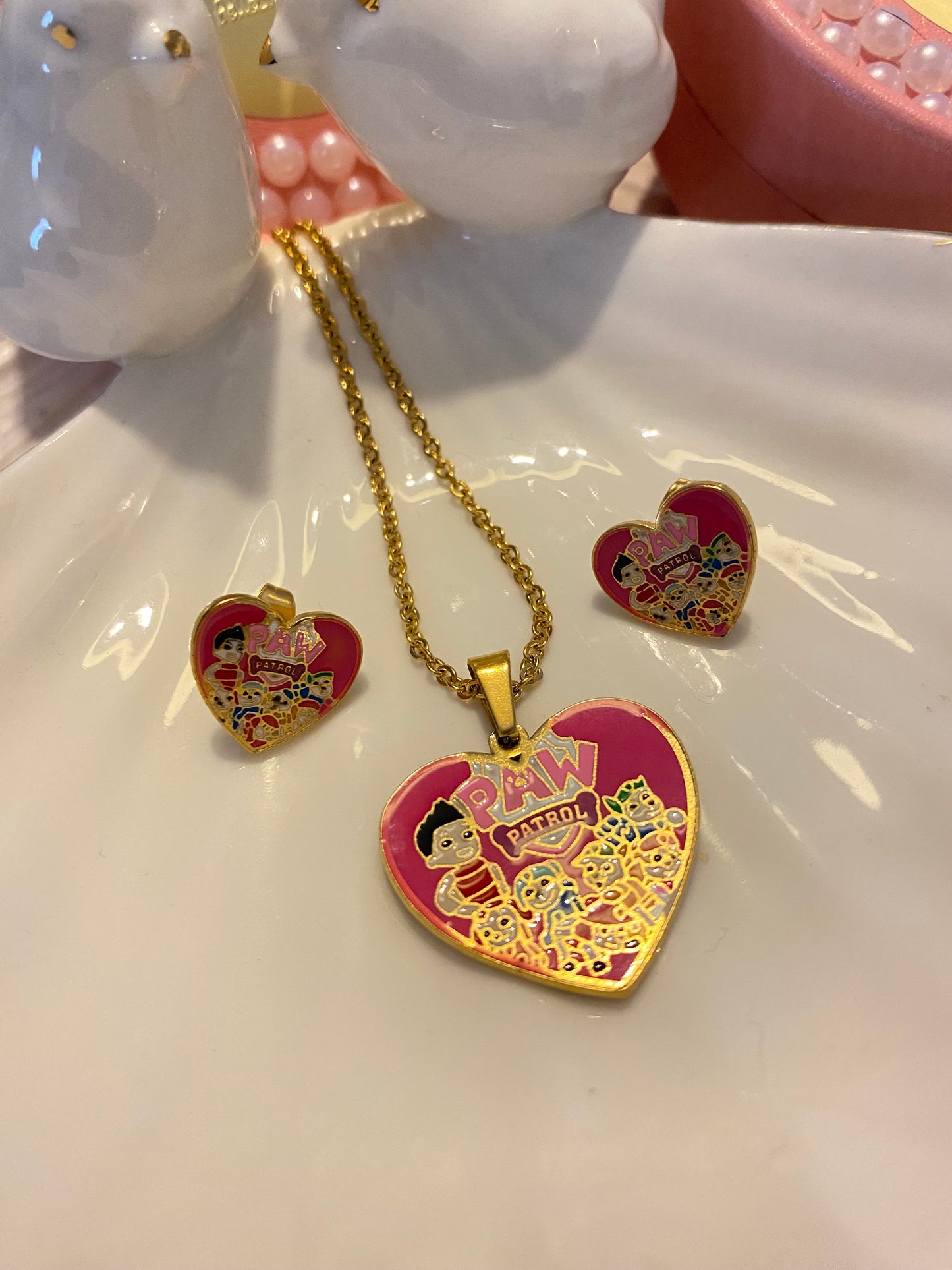 Conjunto Paw Patroll Corazón Fucsia