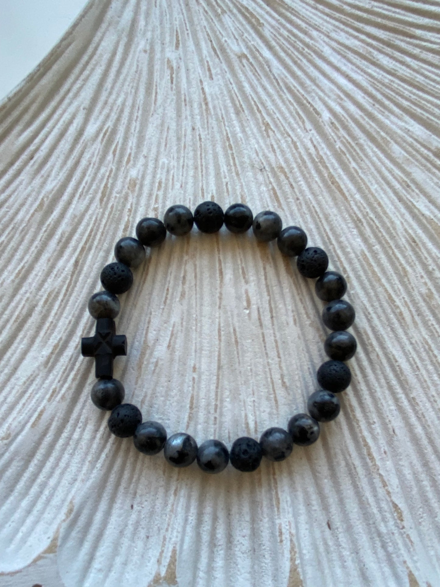 Pulsera Difusora Negra/Gris Cruz
