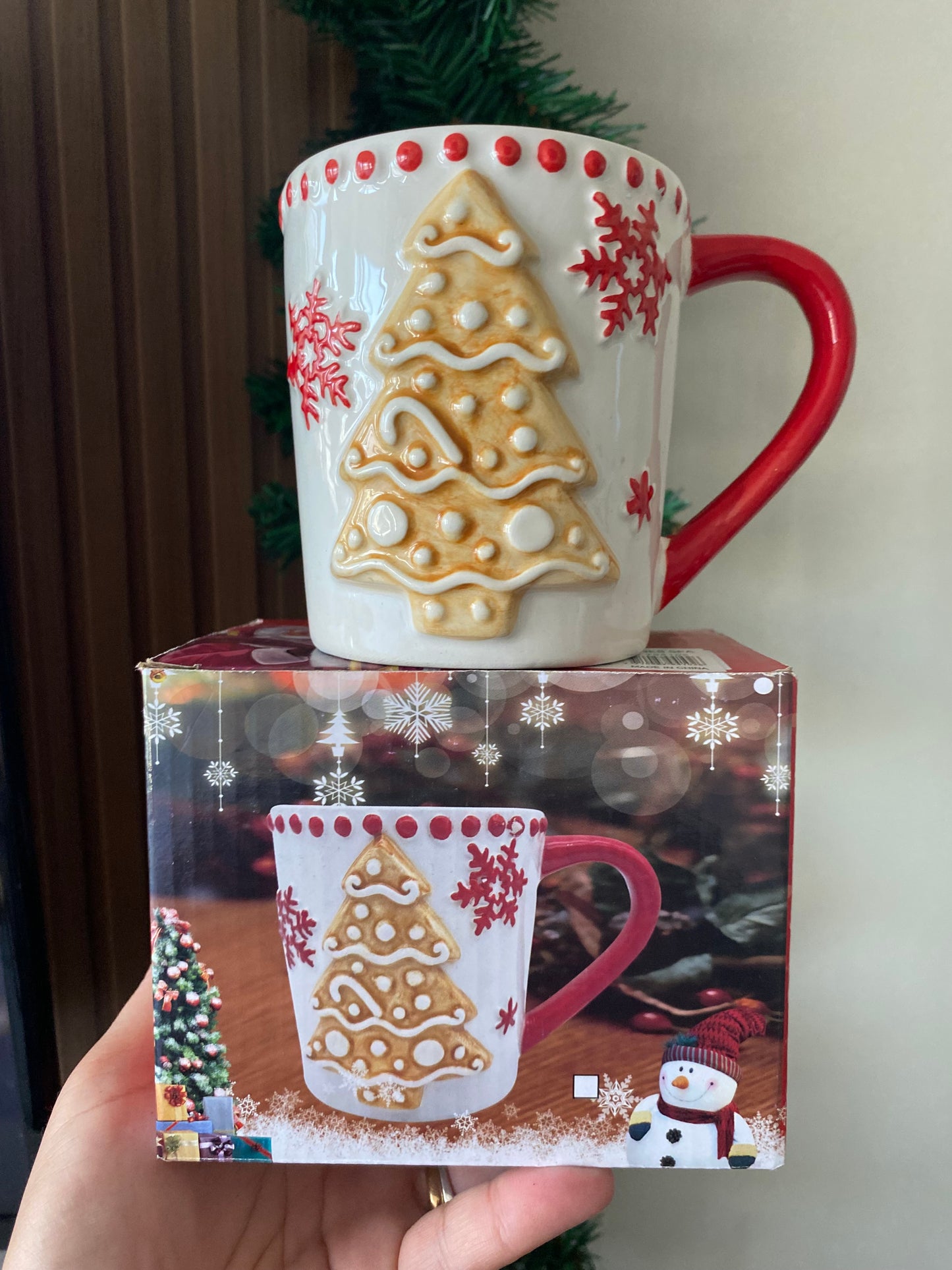 Taza Navidad Árbol Holly Jolly