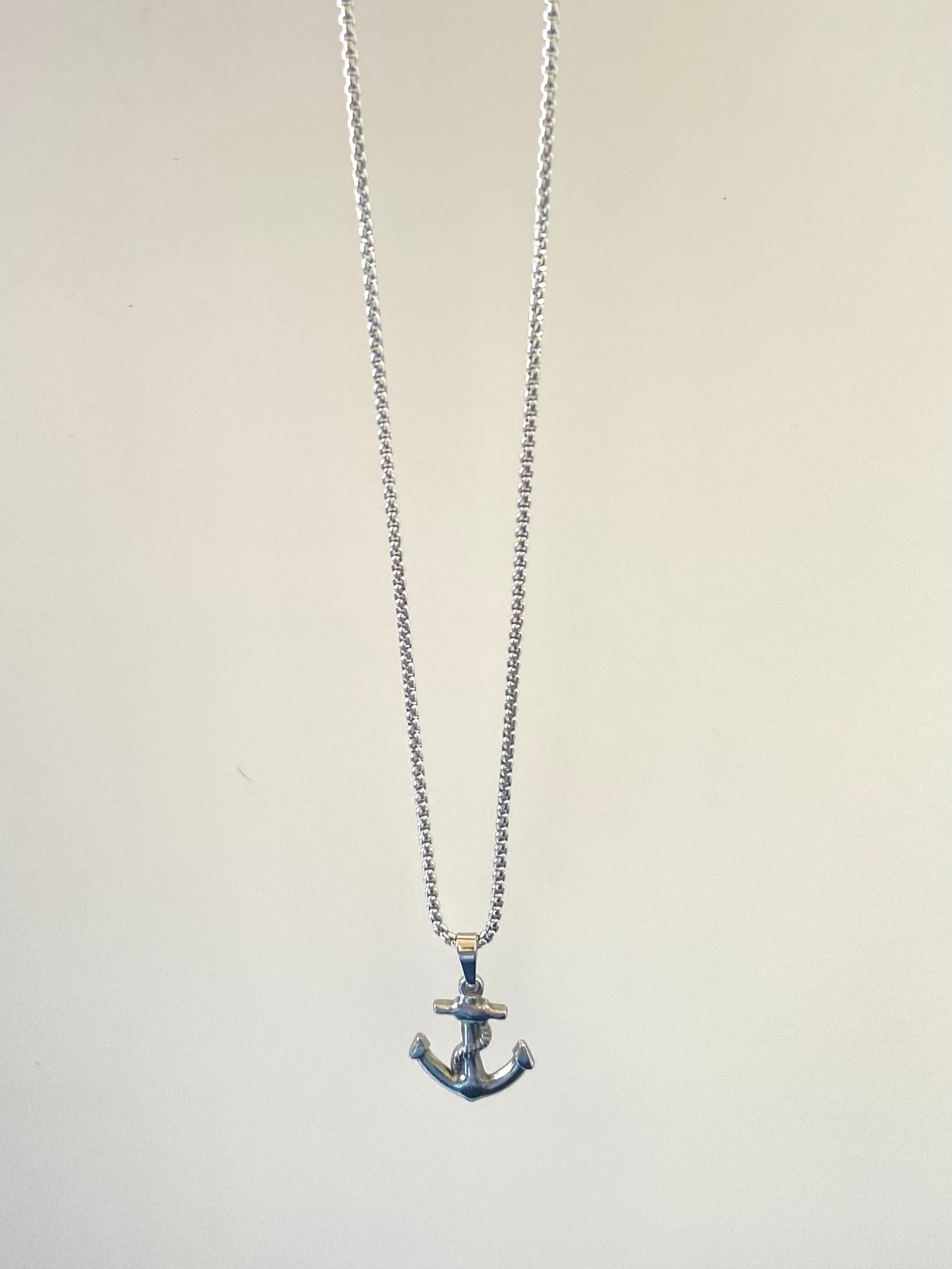 Collar acero ancla - 60 cms