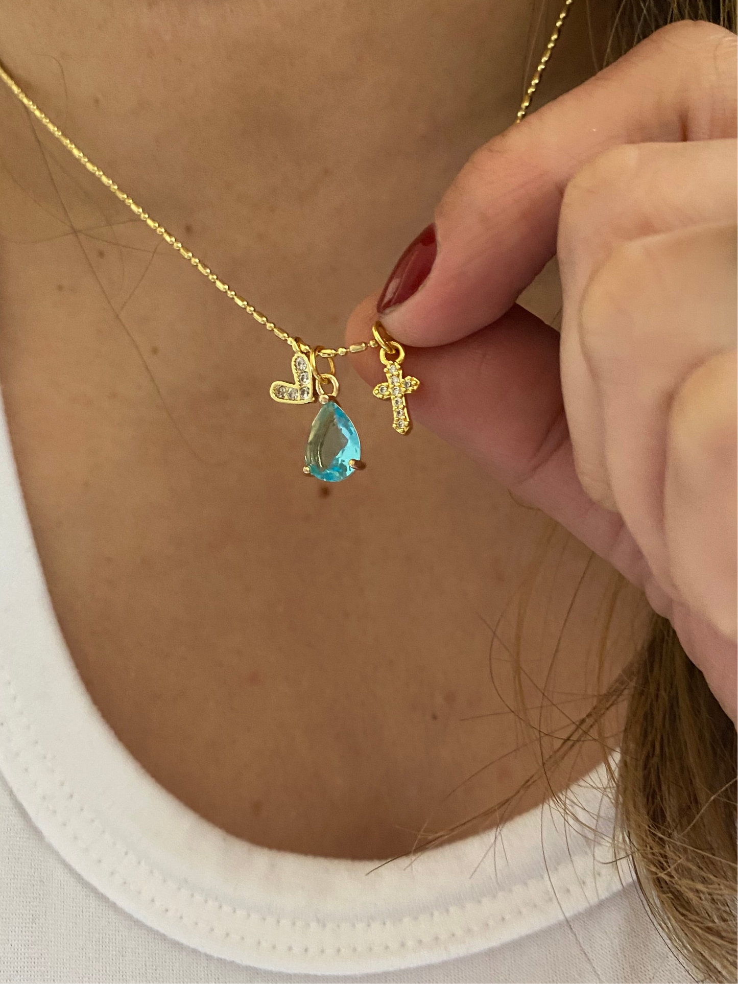 Collar lo que permanece turquesa