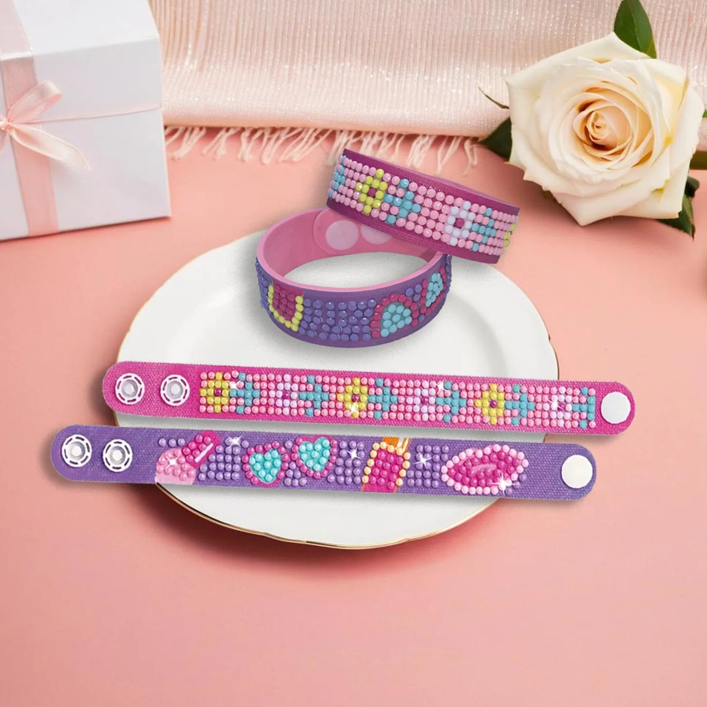 SET DE 3 PULSERAS PINTURA DIAMANTE