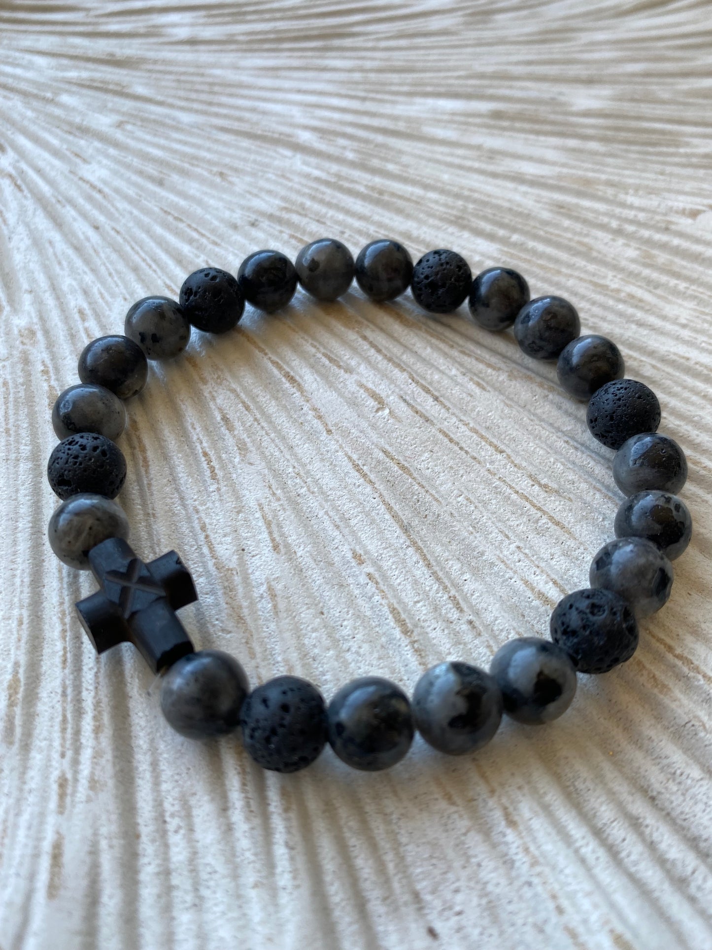 Pulsera Difusora Negra/Gris Cruz