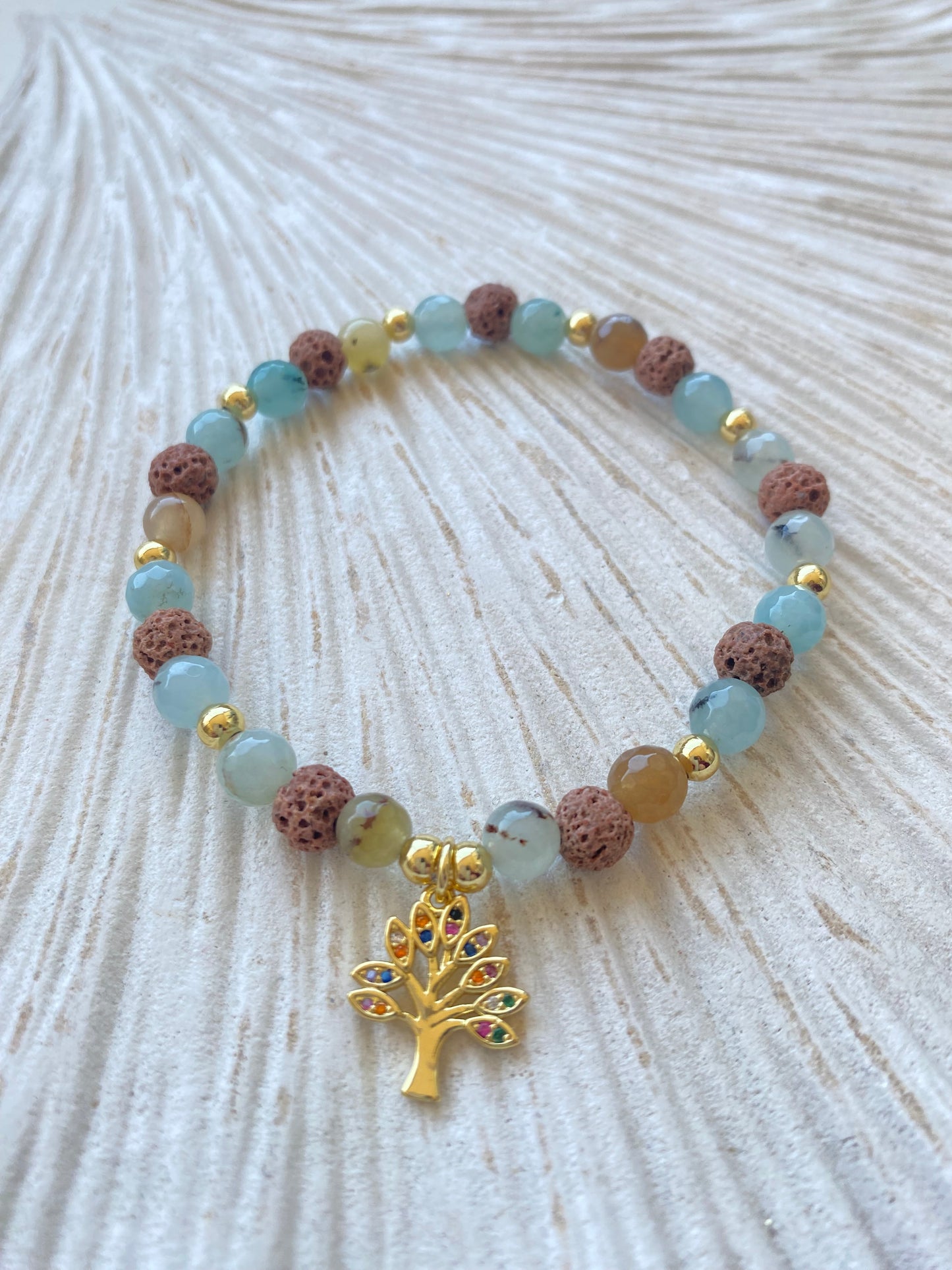 Pulsera Difusora aguamarina vida