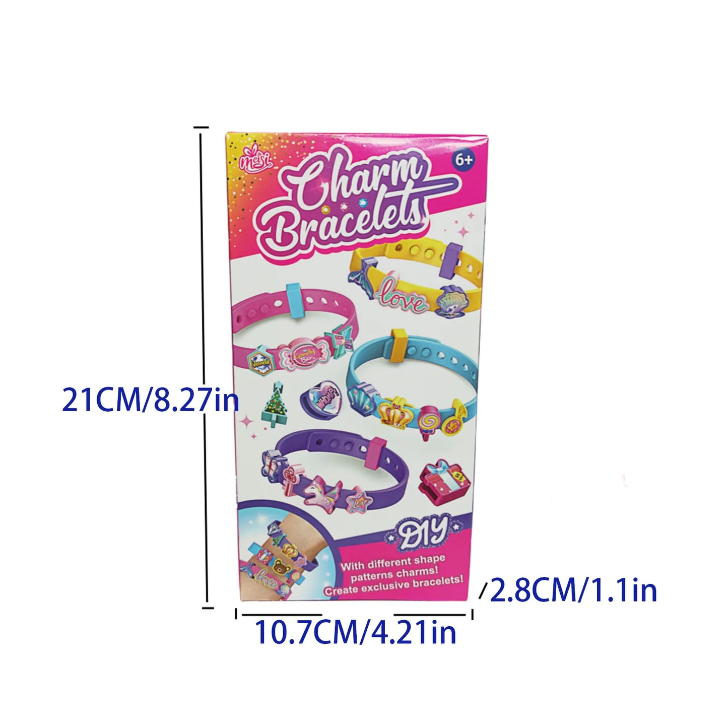SET DE 4 BRAZALETES CON ACCESORIOS PARA NIÑAS