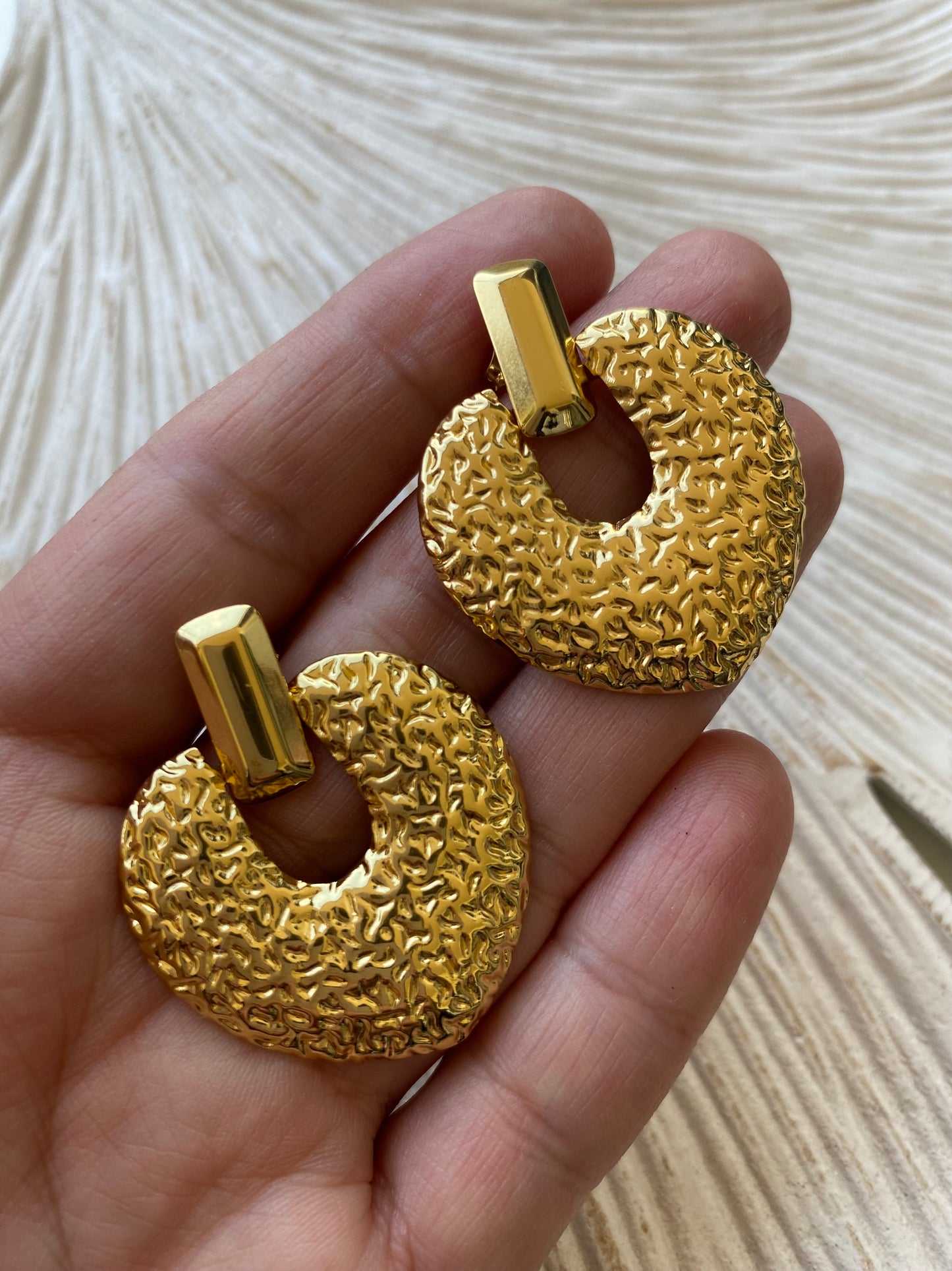 Aros Panal de amor dorado