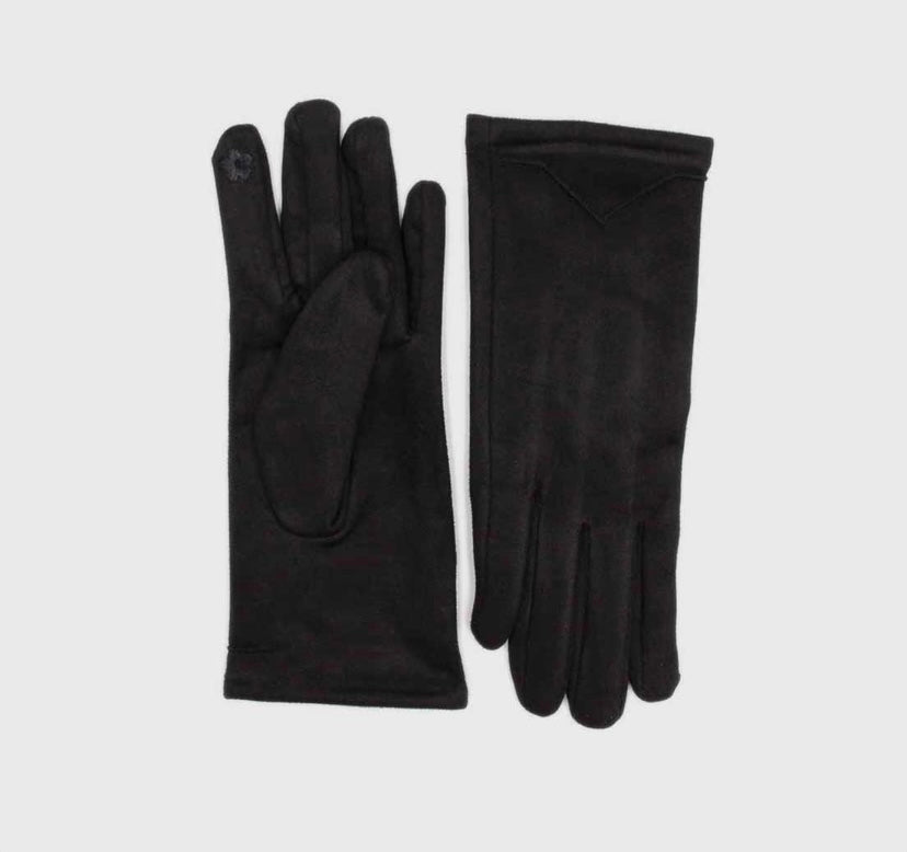 Guantes negros Gamuza Negro