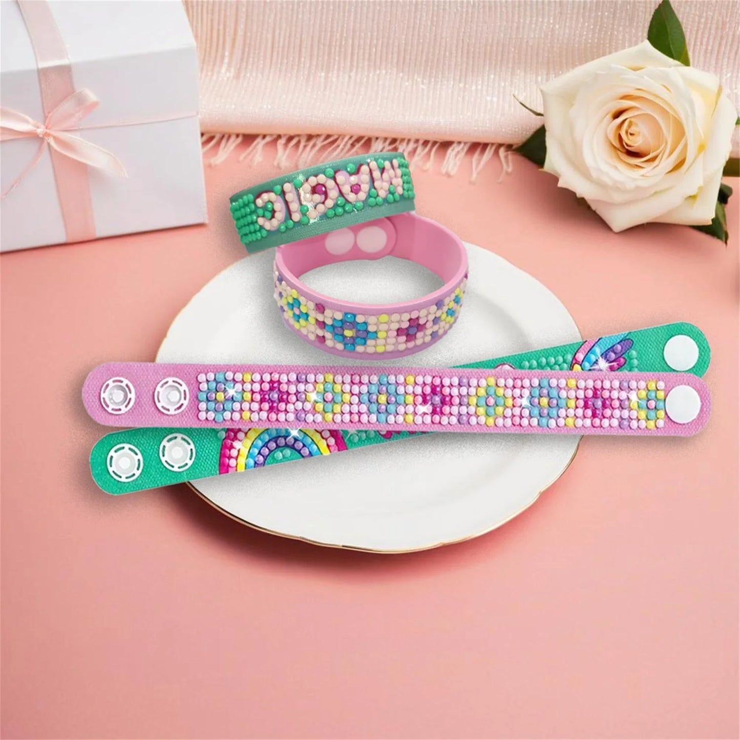 SET DE 3 PULSERAS PINTURA DIAMANTE