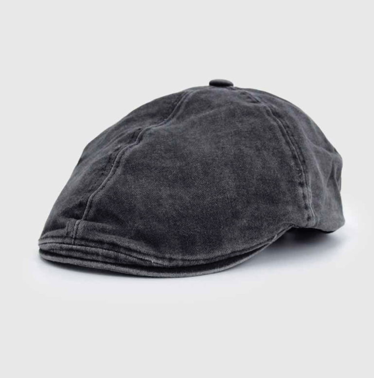 Boina hombre lona mineral negra