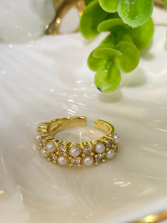 Anillo Ajustable baño de oro • Tiara de Sabiduría