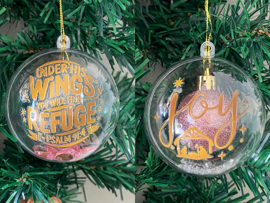 Set de Esferas Joy to the World • Rosadas