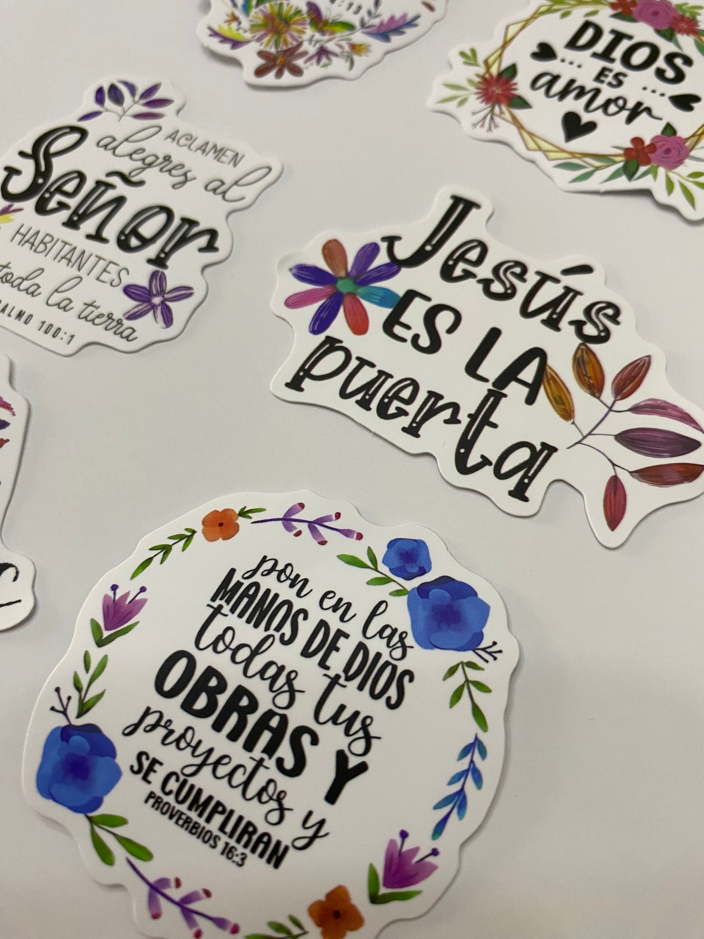 Set 6 stickers “Todo lo puedo en Cristo”
