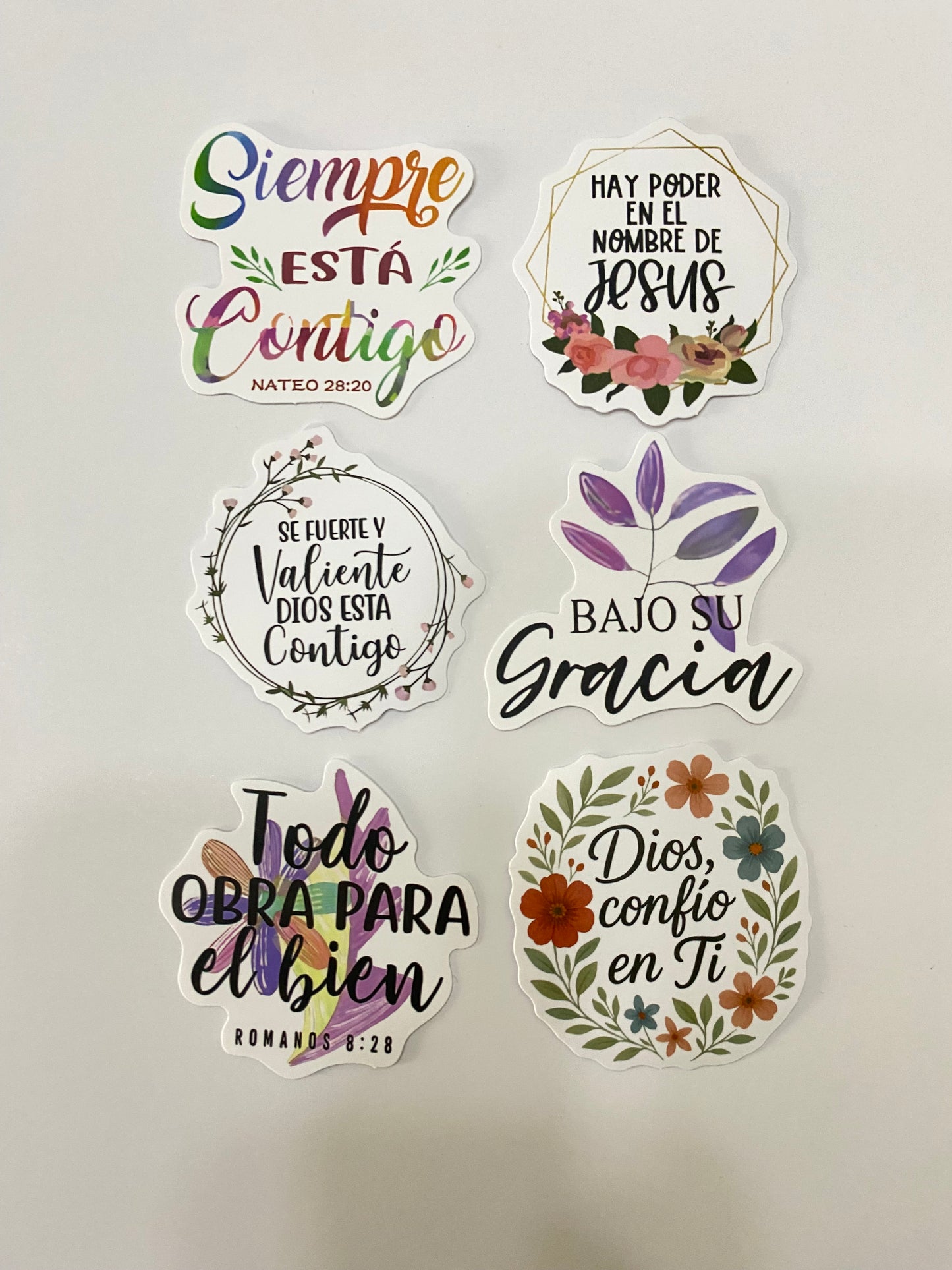 Set 6 stickers “Siempre esta conmigo”