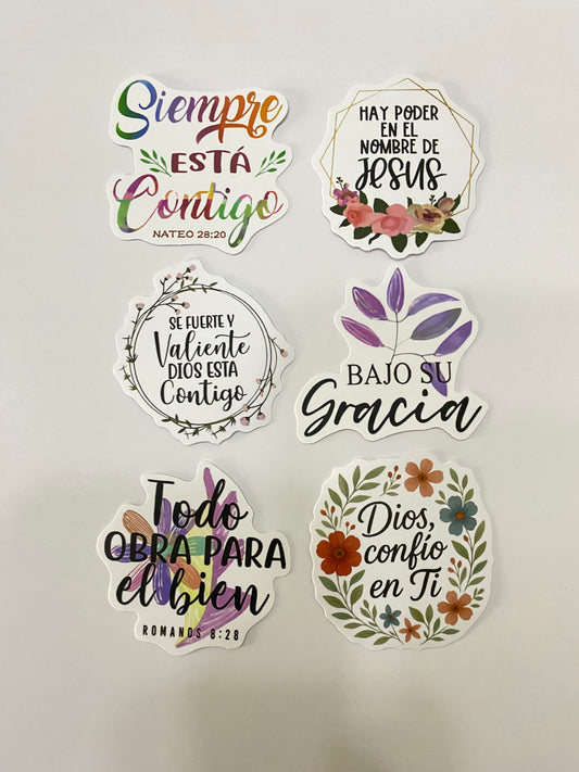 Set 6 stickers “Siempre esta conmigo”