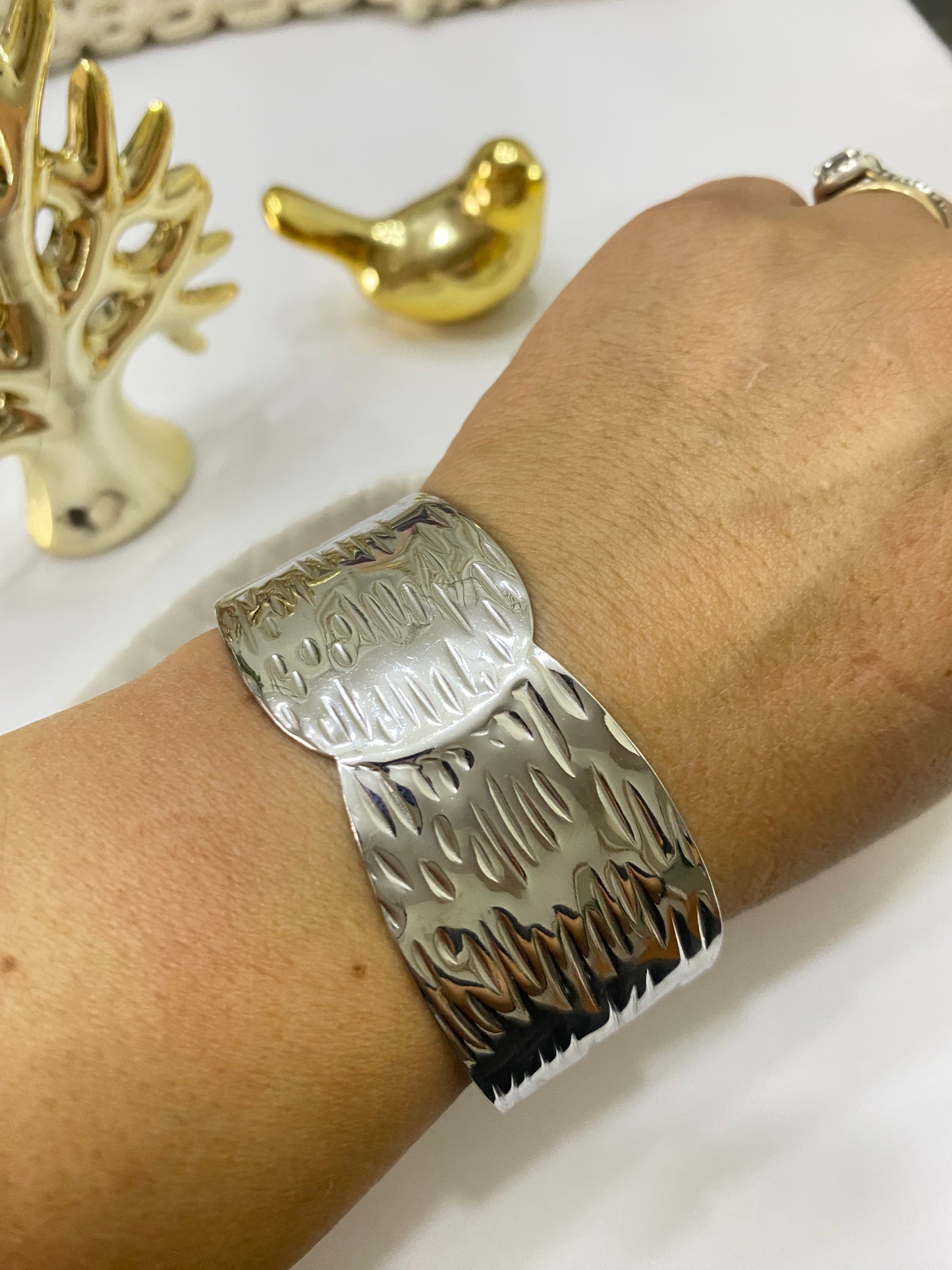 Brazalete alianza plateado cero ajustable