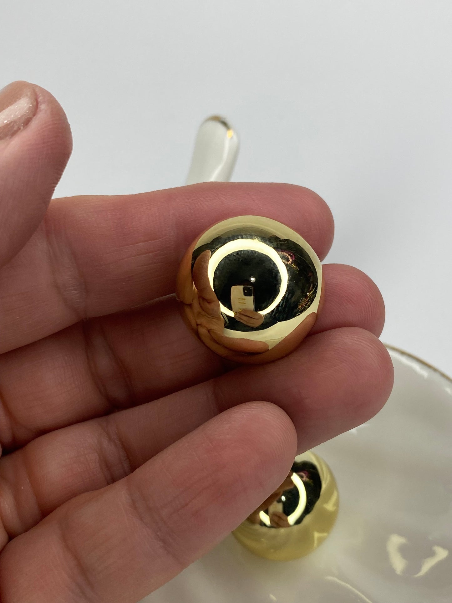 Aros Maxi esfera dorada, fantasía fina