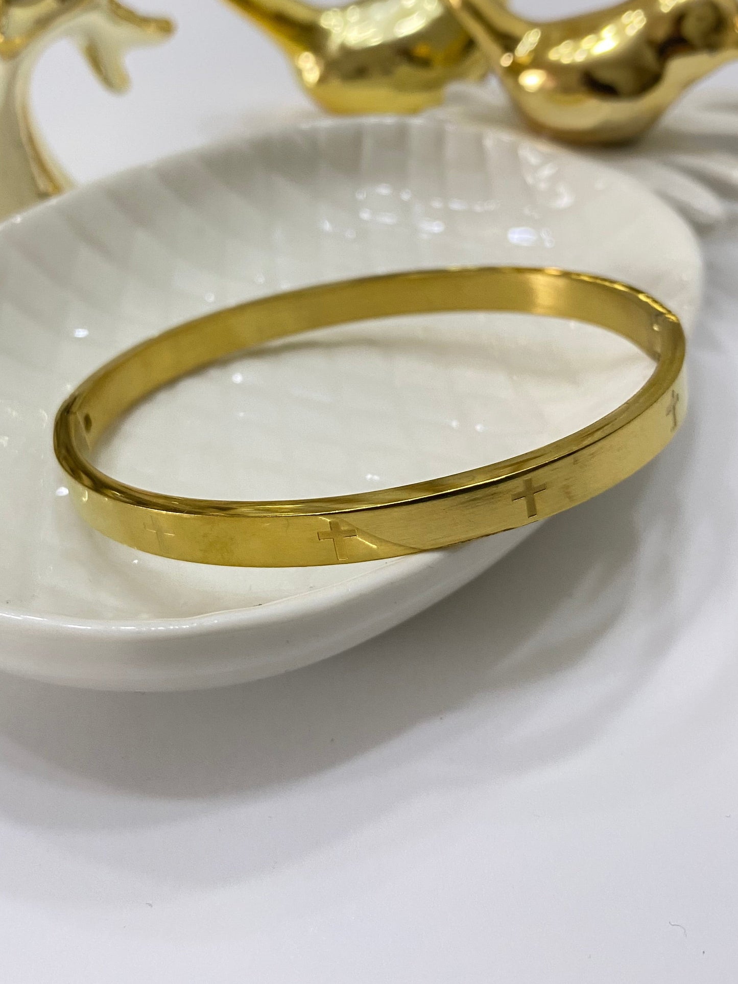 Brazalete acero cruz