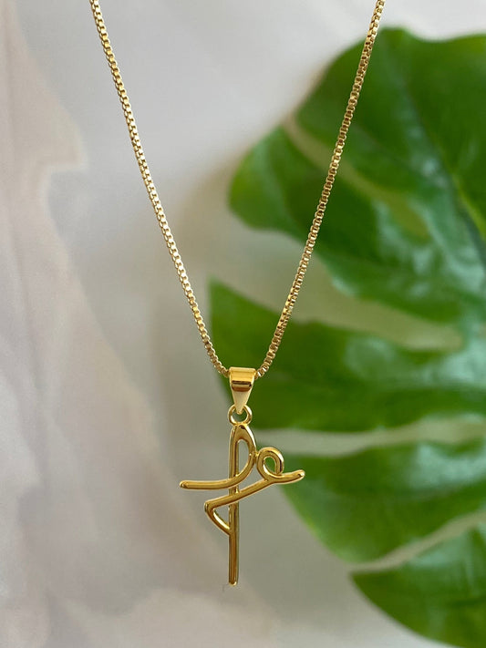 Collar Fe baño oro  • Largo Cadena baño oro  45 + 5 cms