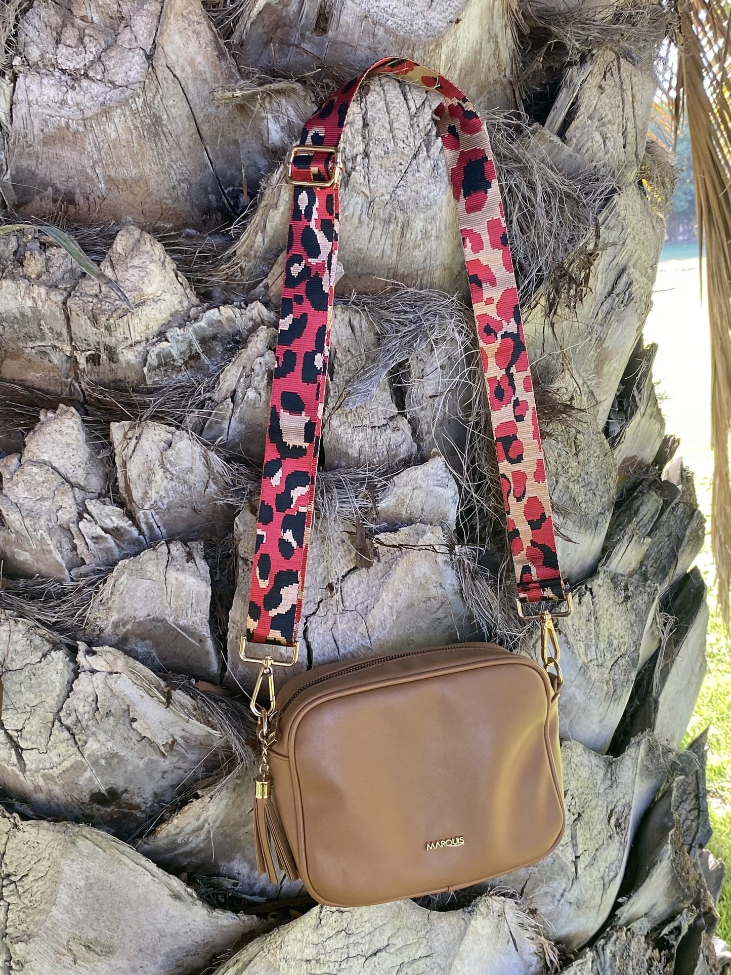 Correa Strap Rojo Salvaje Extensible Para Cartera o Celular, Incluye Argolla Unión