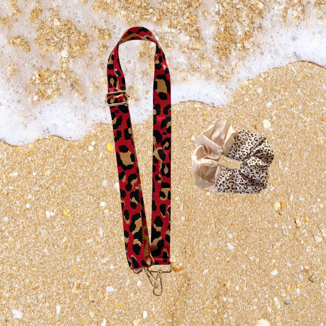 Correa Strap Rojo Salvaje Extensible Para Cartera o Celular, Incluye Argolla Unión