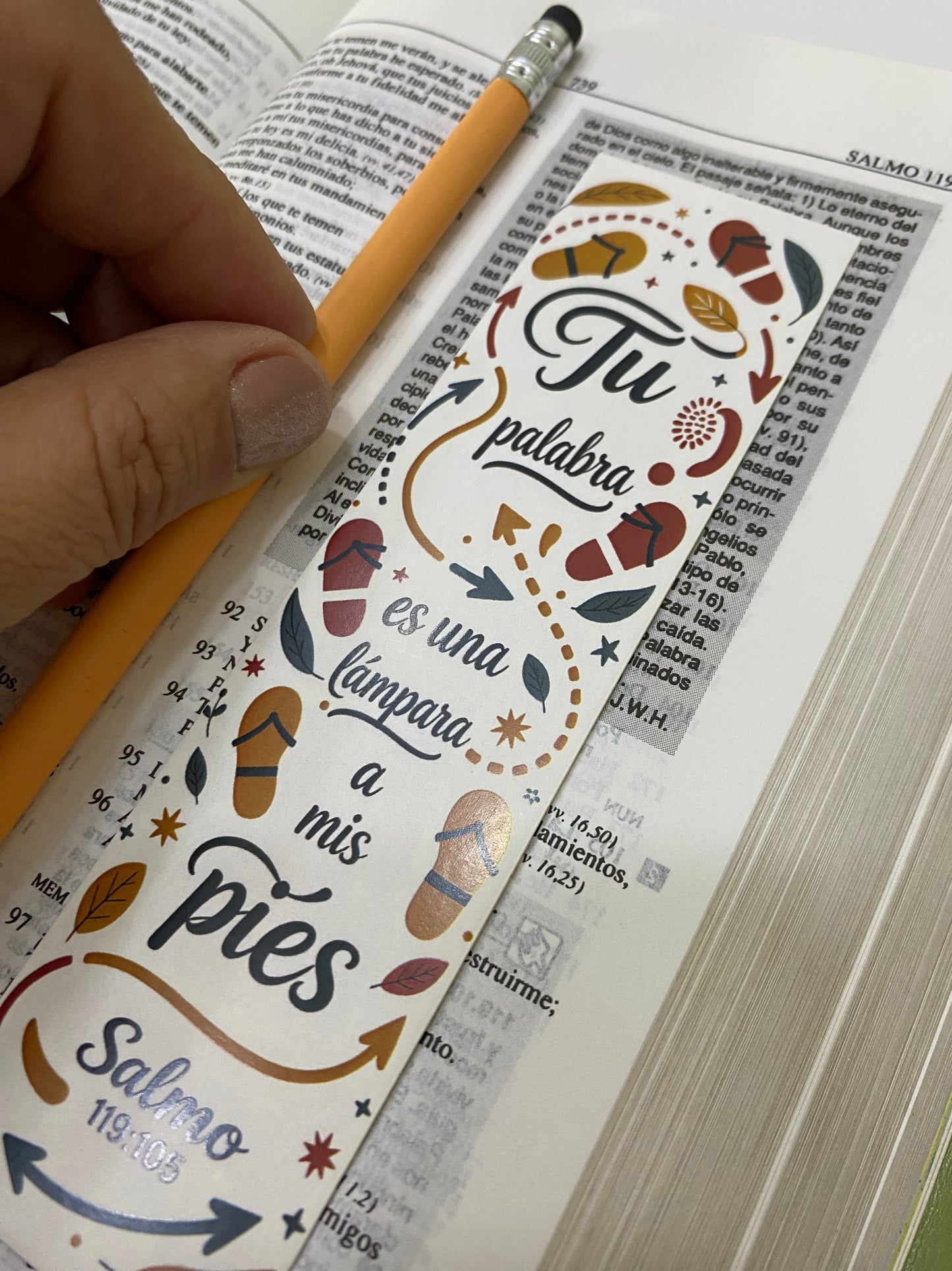 Set 6 separadores de Libros 4x15 cms “Tu Palabra ee una lámpara”