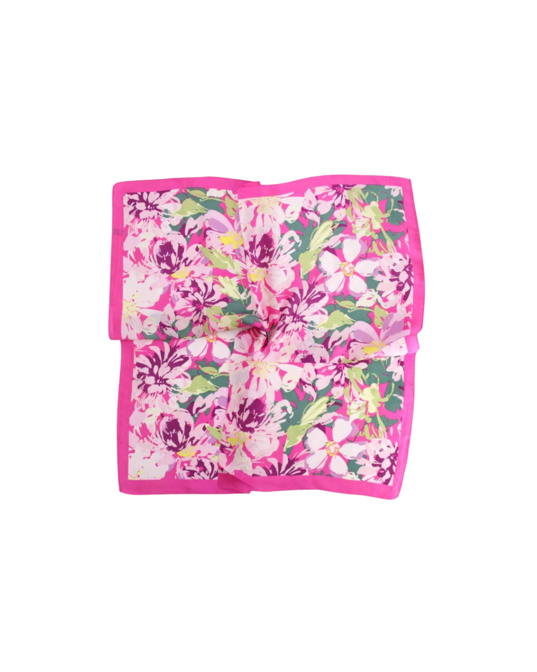 Pañuelo de Seda Belleza inigualable • Mateo 6:29  • fucsia 70x70 cms