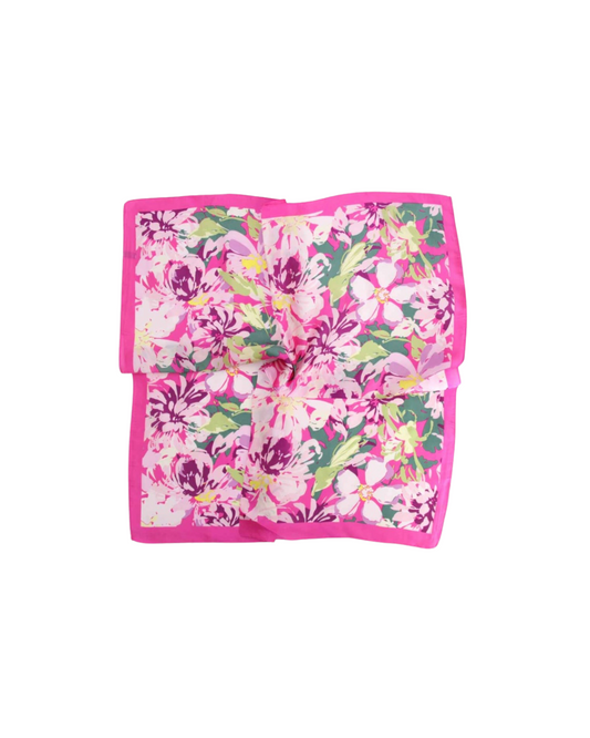 Pañuelo de Seda Belleza inigualable • Mateo 6:29  • fucsia 70x70 cms