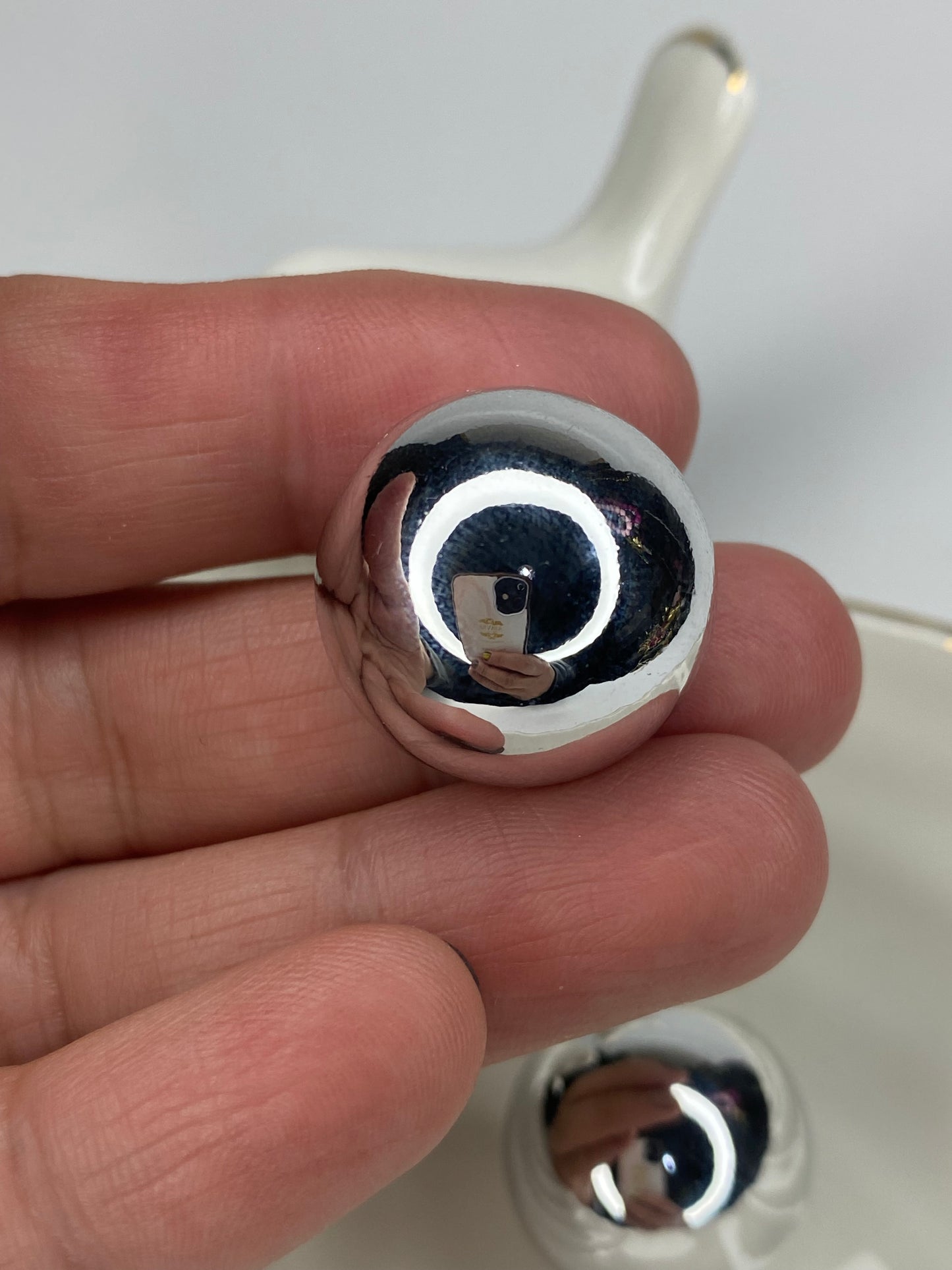 Aros Maxi esfera plateada, fantasía fina
