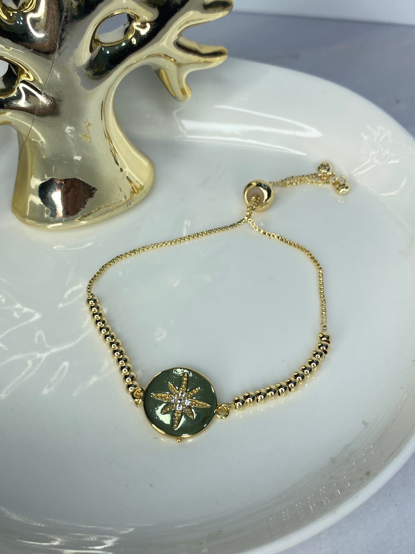Pulsera destello con microcircones ajustable