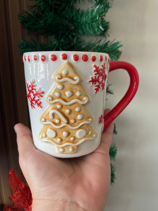 Taza Navidad Árbol Holly Jolly