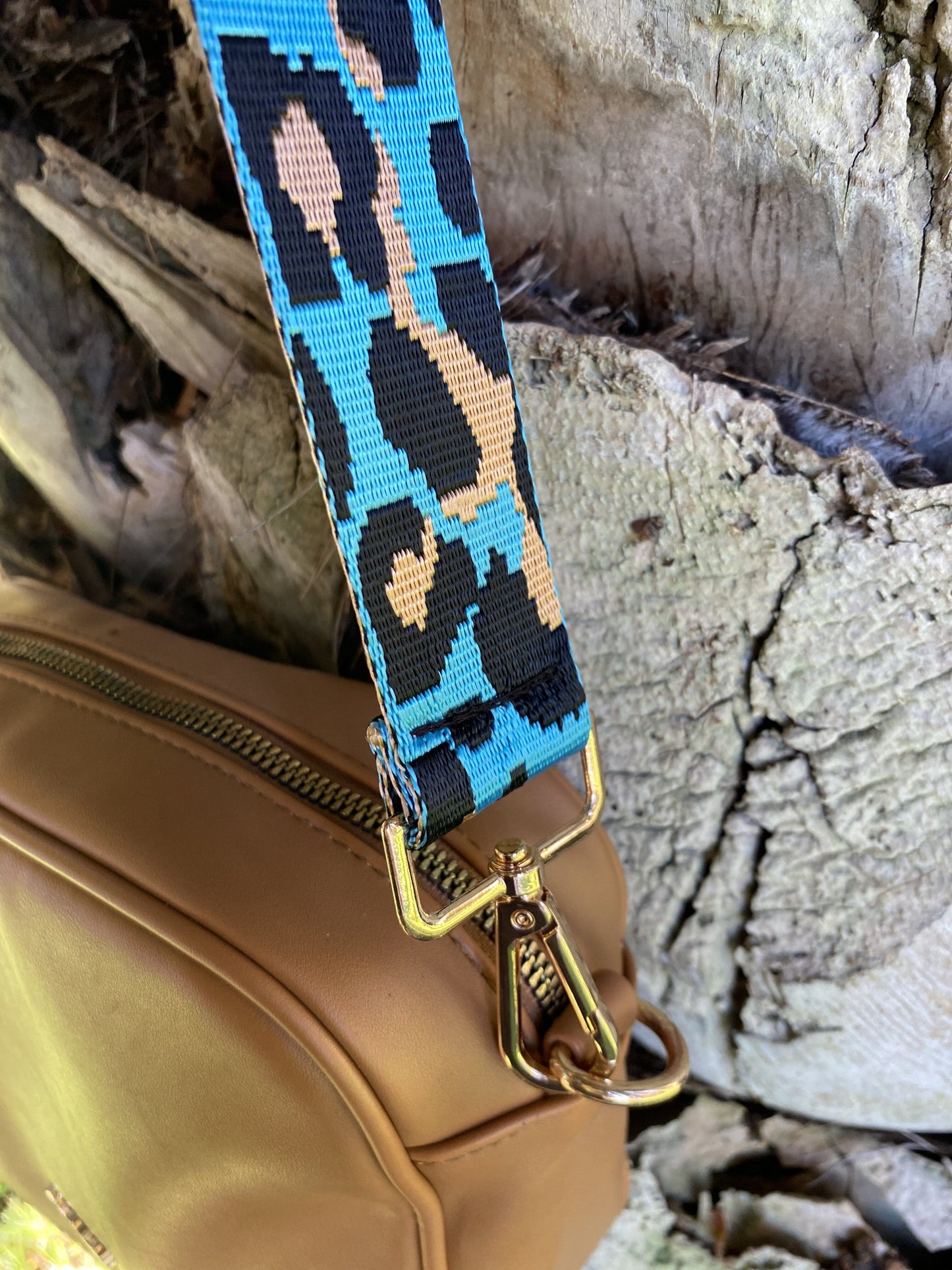 Correa Strap Turquesa Salvaje Extensible Para Cartera o Celular, Incluye Argolla Unión
