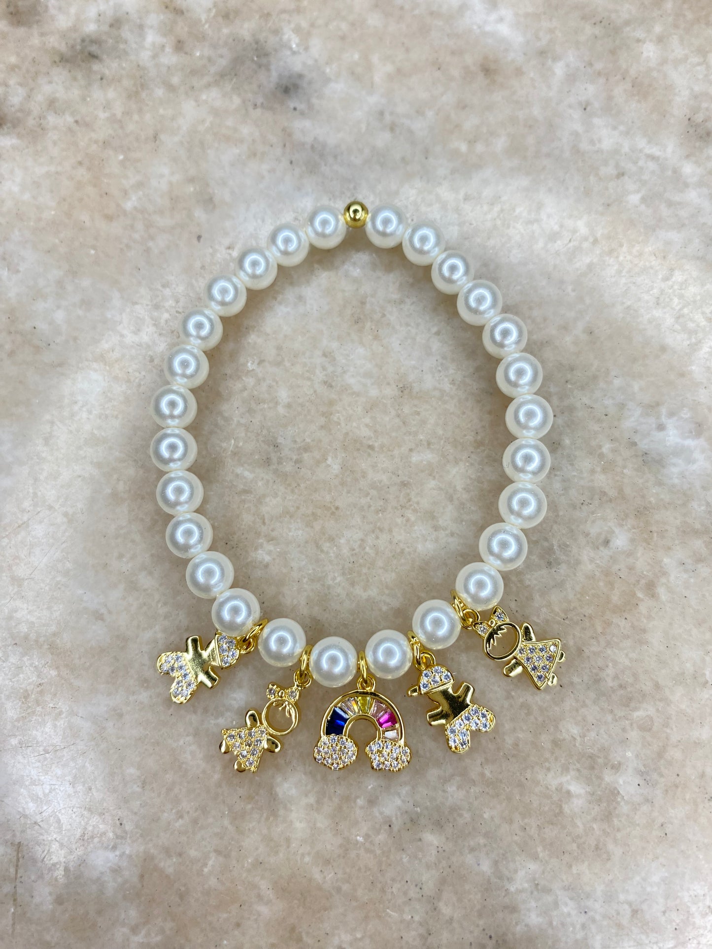 Pulsera Perlas Swarovski con 4a 6 Hij@s