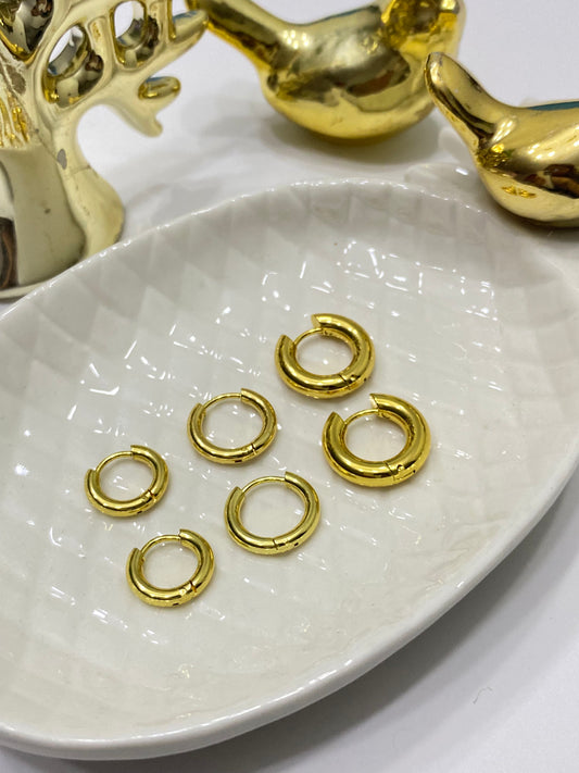 Aros acero argollas lisas gruesas 10mm y 14mm