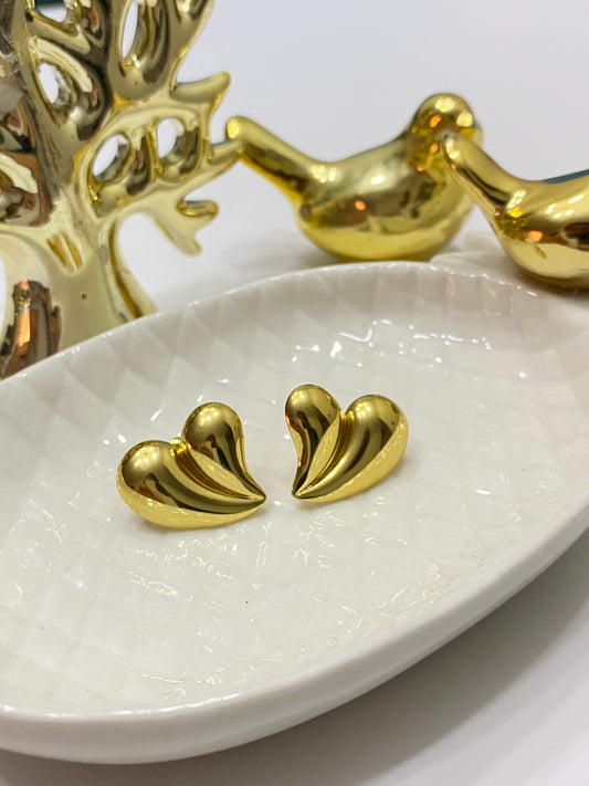 Aros acero dorado amada relieve
