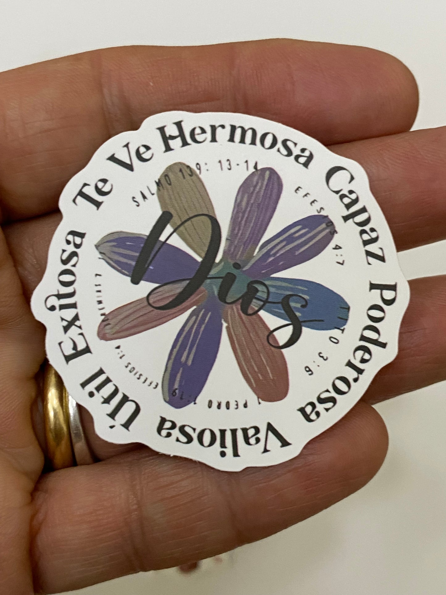 Set 6 stickers “Dios te ve hermosa”