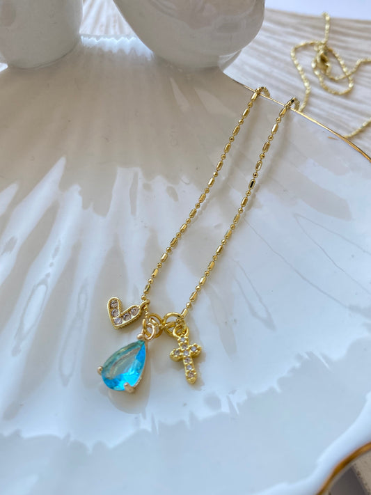Collar lo que permanece turquesa