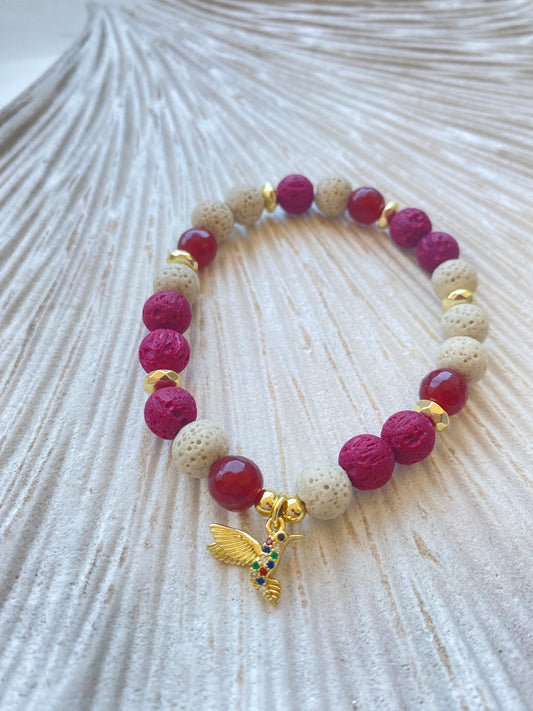Pulsera Difusora Púrpura Colibrí