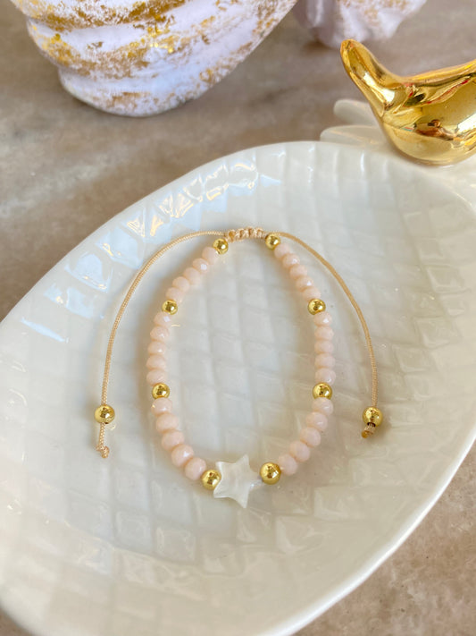 Pulsera Estrella de Promesa Nude y Nácar