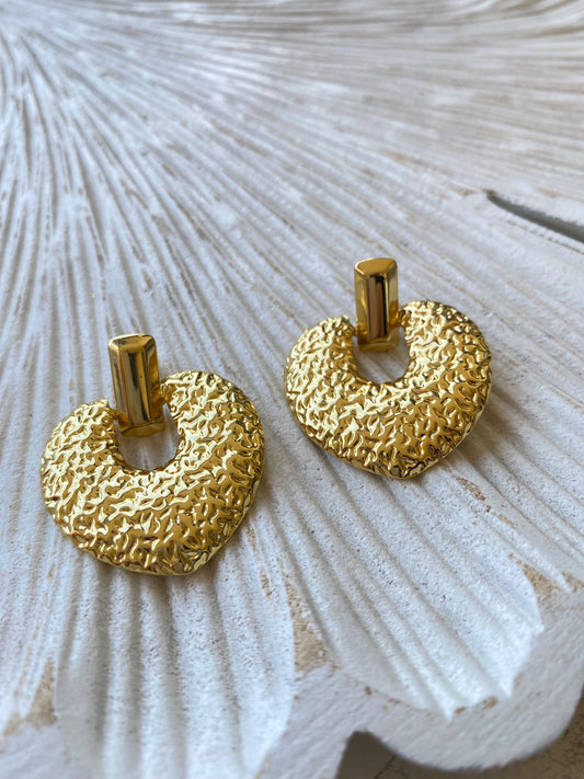 Aros Panal de amor dorado