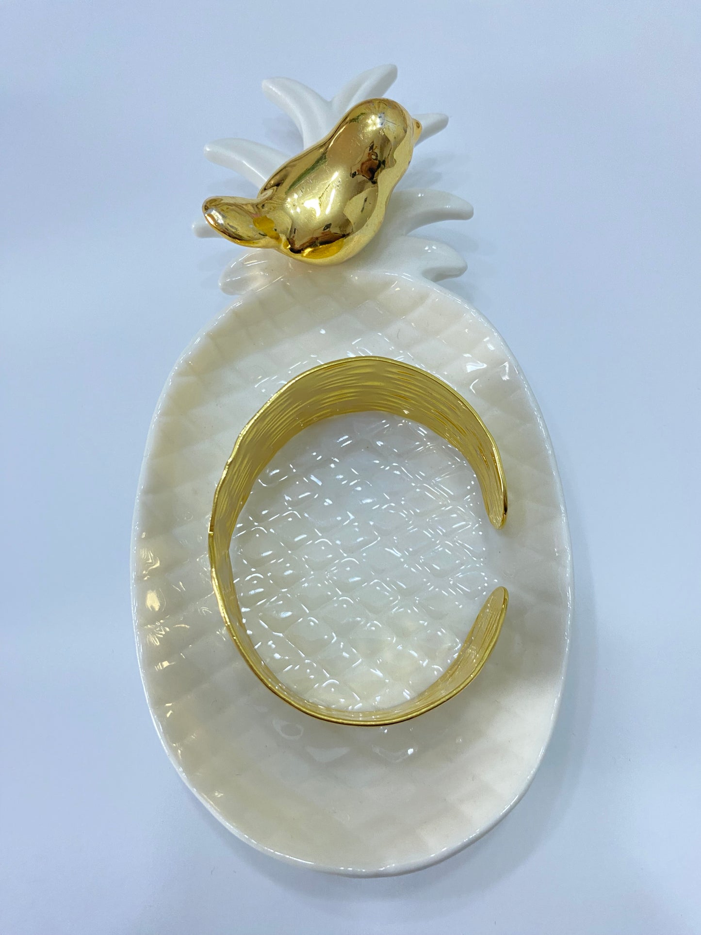 Brazalete alianza dorada acero ajustable (copia)