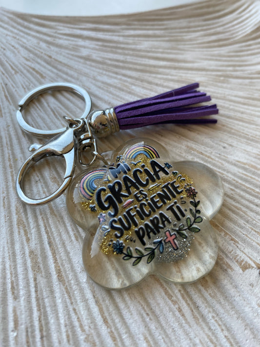 Llavero Mi gracia es suficiente para ti.