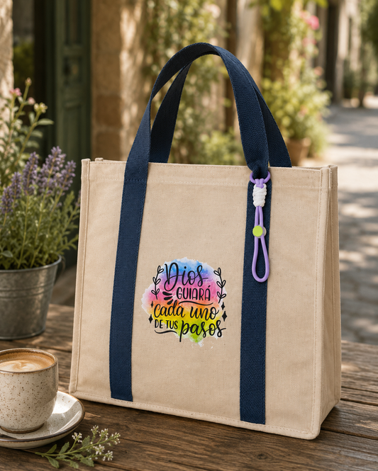 Tote Bag “ Dios guiará cada uno de tus pasos”