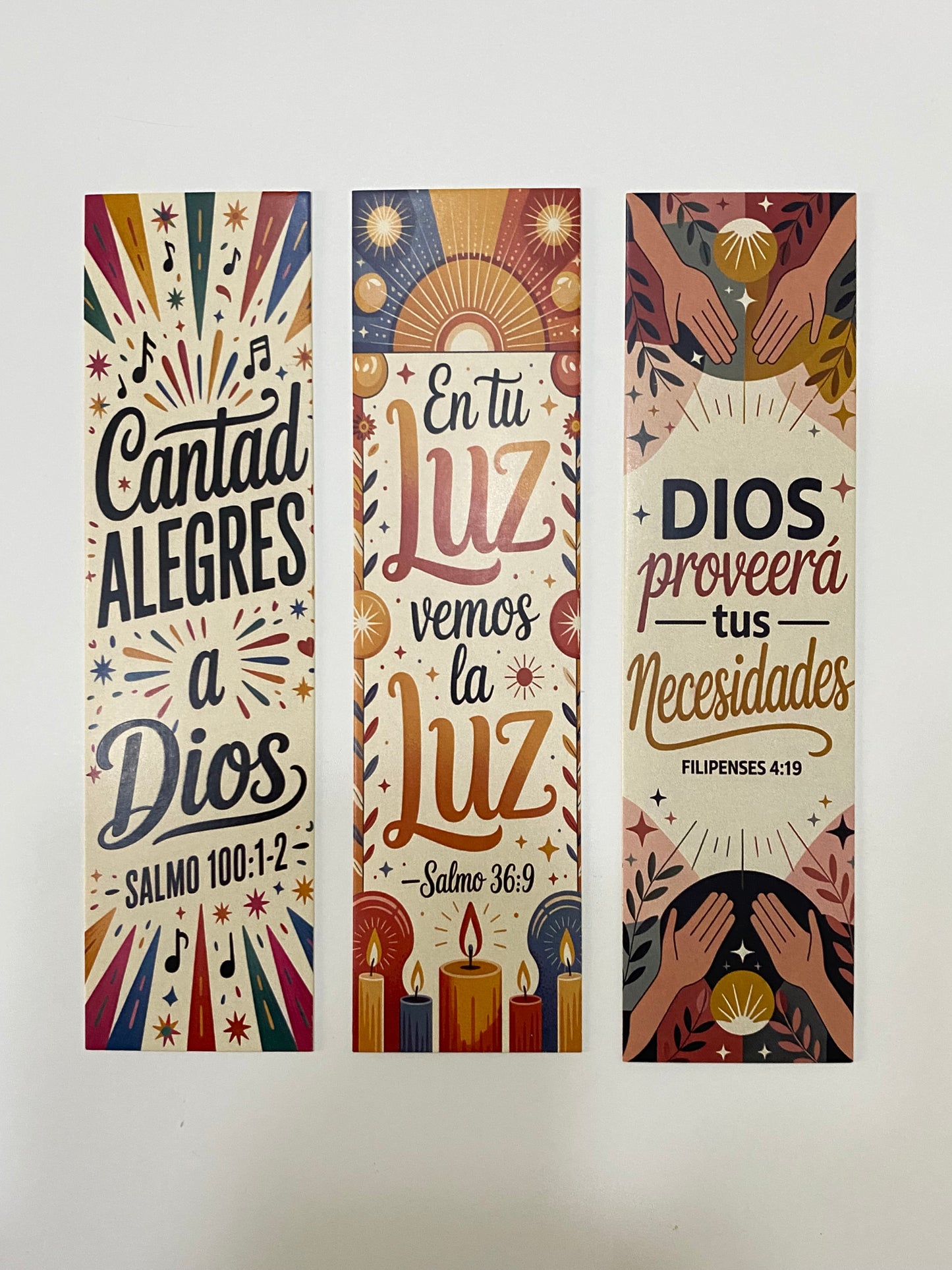 Set 6 separadores de Libros 4x15 cms “Cantad Alegres a Dios”
