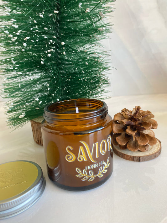 Vela Savior con tapa de metálica aroma verbena