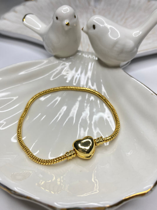 Pulsera Ataviada de amor dorada