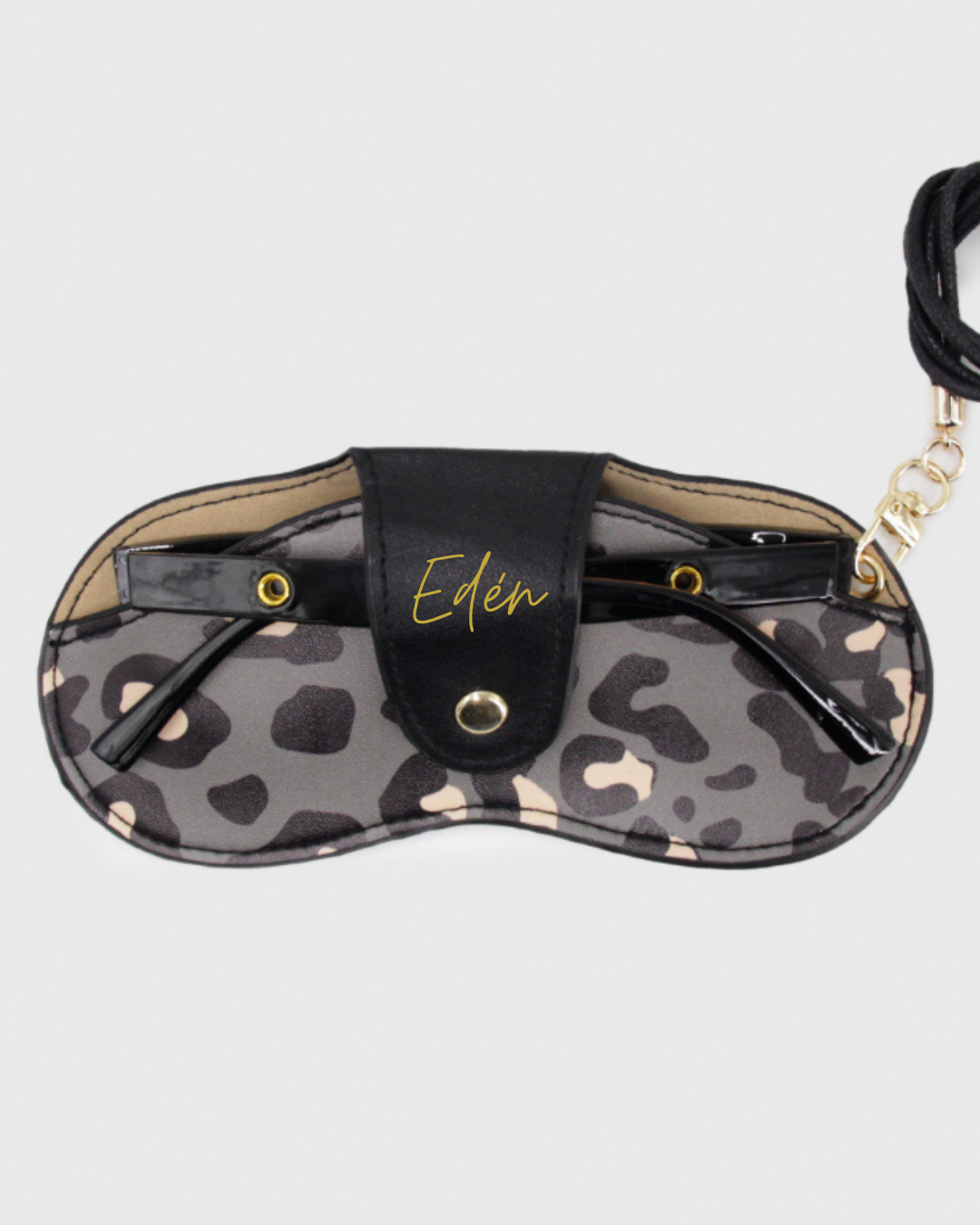Porta Lentes con correa • Print gris