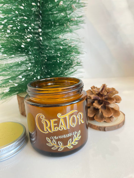 Vela Creator con tapa de metálica aroma verbena